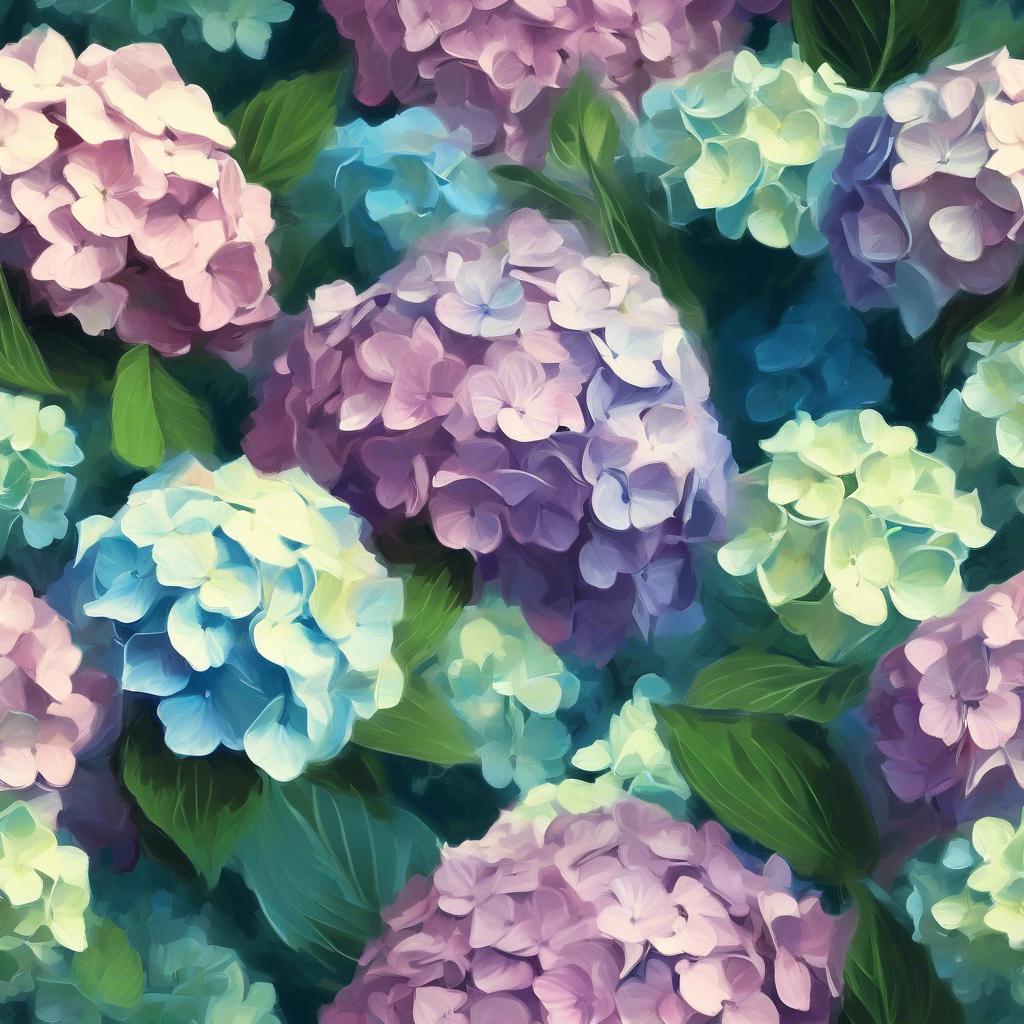 Die evolutionäre Entwicklung von Steers Hydrangeas-Gemälden